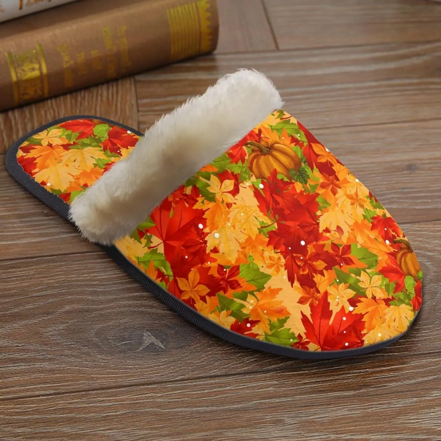 Gomyblomy Memory Cotton Slippers, Fashion Indoor Non-Slip Warm Home Slippers, Soft Closed Toe Fuzzy Slippers for Men & Women