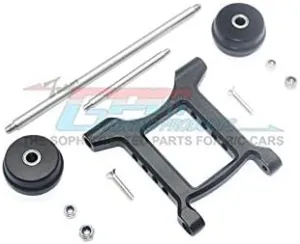 GPM for Arrma Big Rock Crew Cab 4X4 BLX Upgrade Parts Aluminum Rear Adjustable Wheelie - 1 Set Black