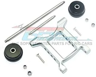 GPM for Arrma Big Rock Crew Cab 4X4 BLX Upgrade Parts Aluminum Rear Adjustable Wheelie - 1 Set Gray Silver