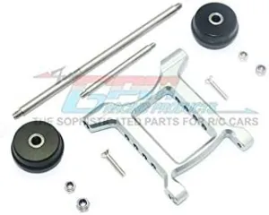 GPM for Arrma Big Rock Crew Cab 4X4 BLX Upgrade Parts Aluminum Rear Adjustable Wheelie - 1 Set Gray Silver