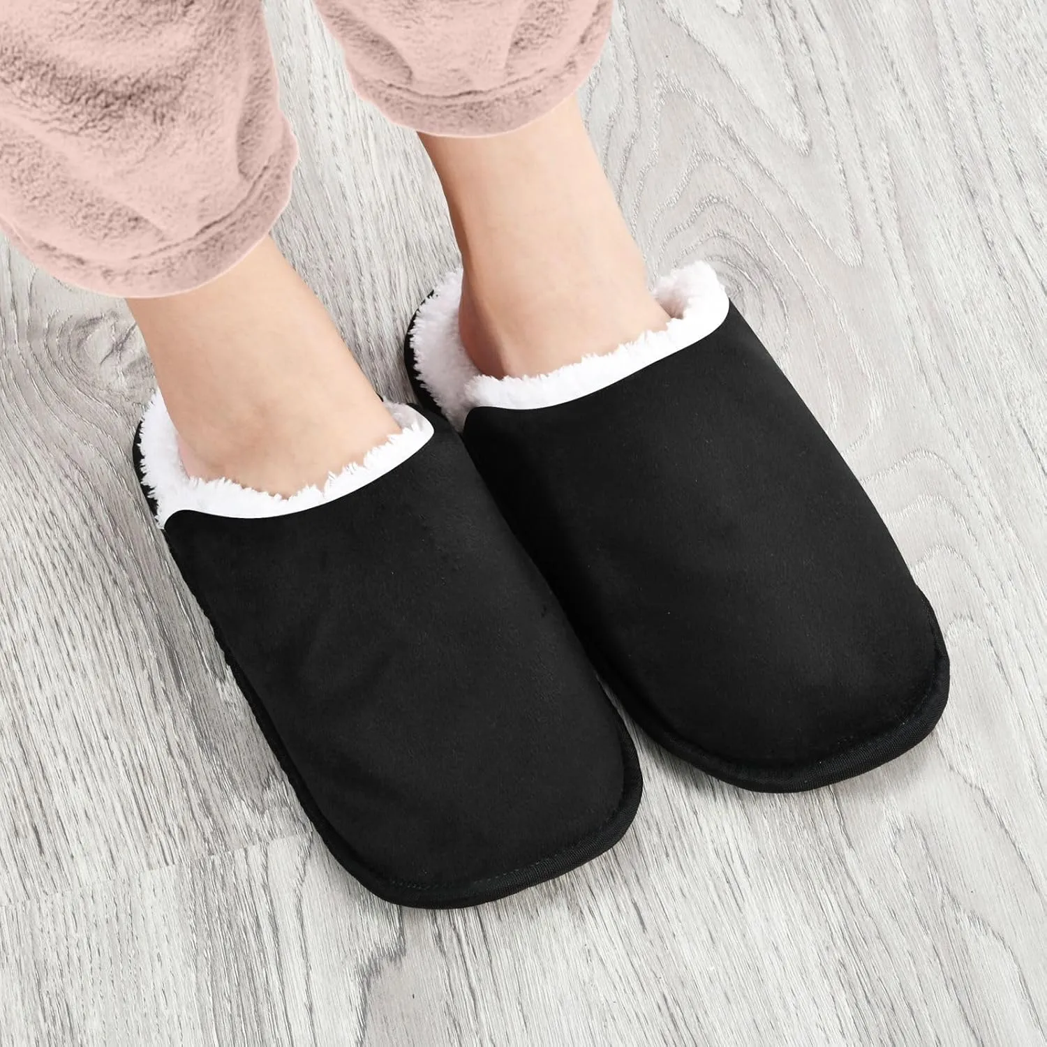 Gredecor Spa Slippers House Shoes Blue Home Slipper Memory Foam Non Slip Slippers for Men Women, 5-12