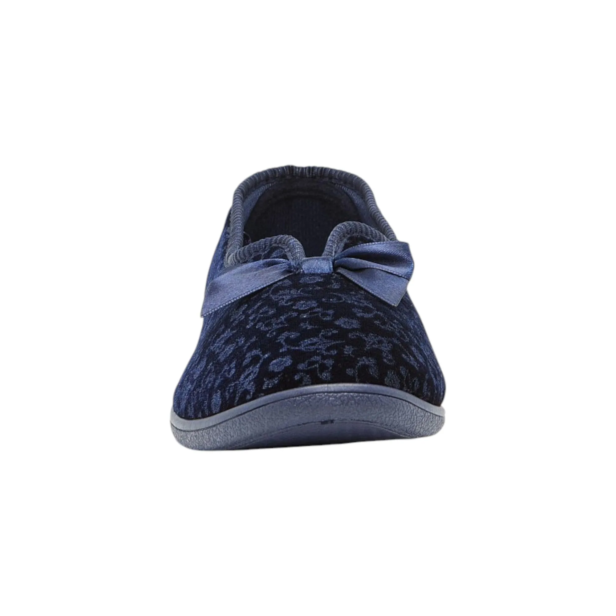 Grosby Womens Valerie 2 Comfortable Printed Indoor Slippers Navy