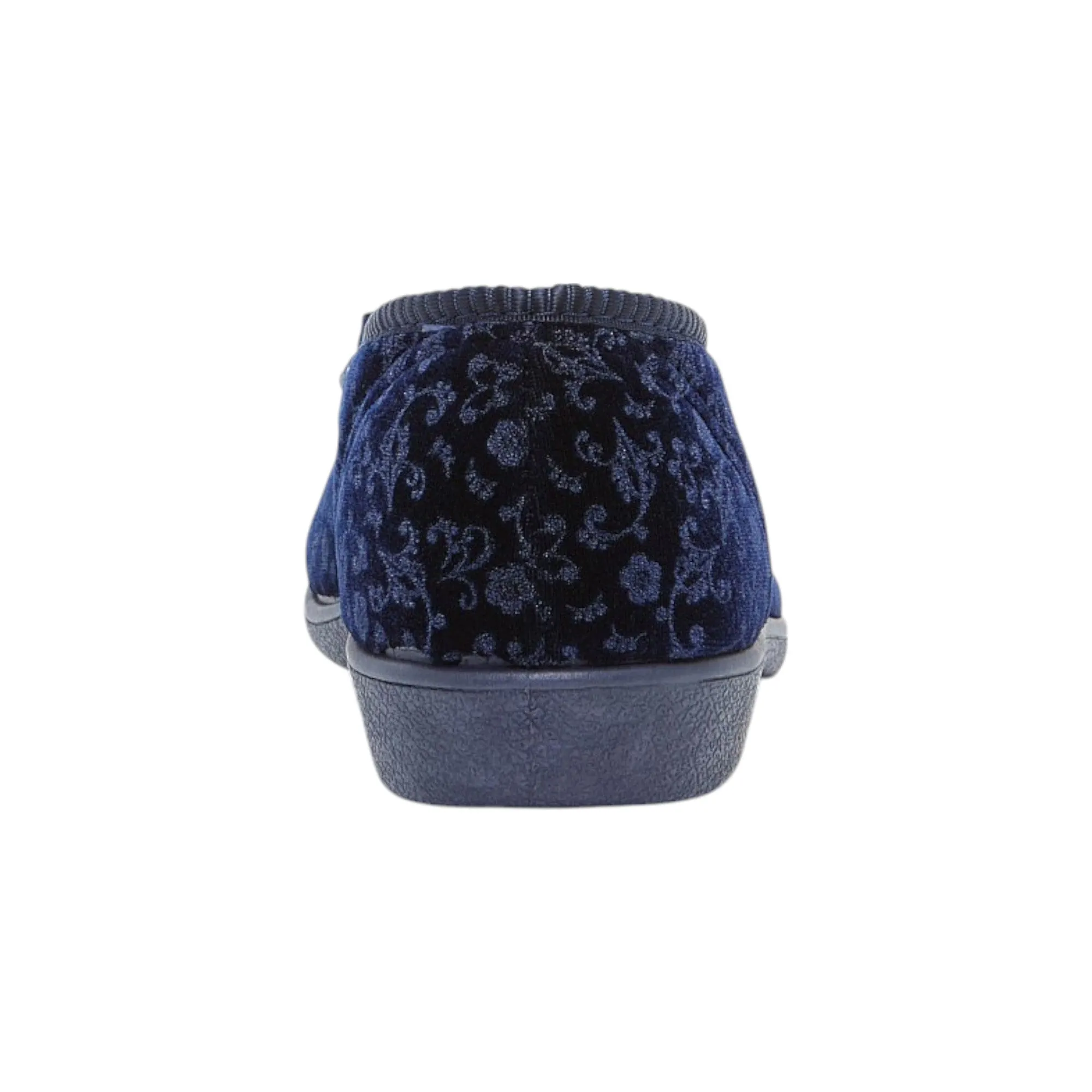 Grosby Womens Valerie 2 Comfortable Printed Indoor Slippers Navy