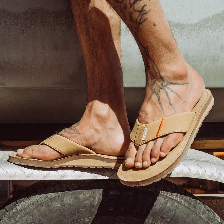 grundens mudflats leather sandal