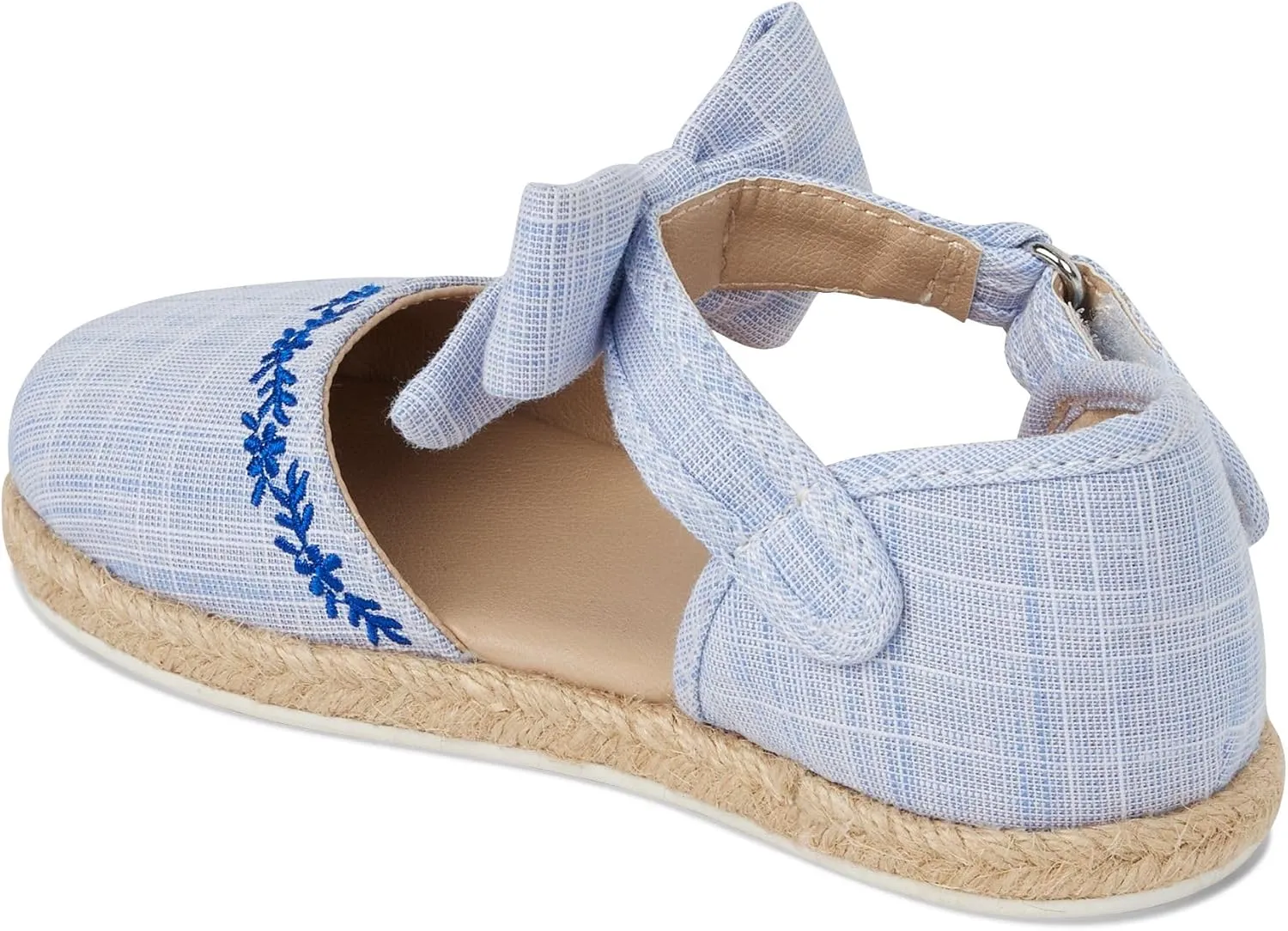 Gymboree Girl's Toddler Closed Toe Espadrille Flat with Ankle Strap Slipper