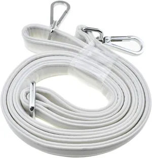 HAHIYO Adjustable Smooth White Leather Purse Chain Strap Length 31.5-55.1 Inch Silver Hardware for Shoulder Cross Body Sling Purse Replacement Comfortable 0.71 Inch Wide 4.7mm Extra Thick 1 Pack