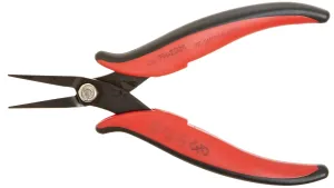 Hakko CHP PN-2008 Long-Nose Pliers, Flat Nose, Flat Outside Edge, Smooth Jaws, 32mm Jaw Length, 3mm Nose Width, 3mm Thick Steel, Orange