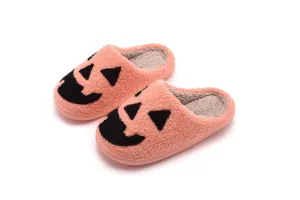 Halloween Pumpkin Orange House Slippers | Large