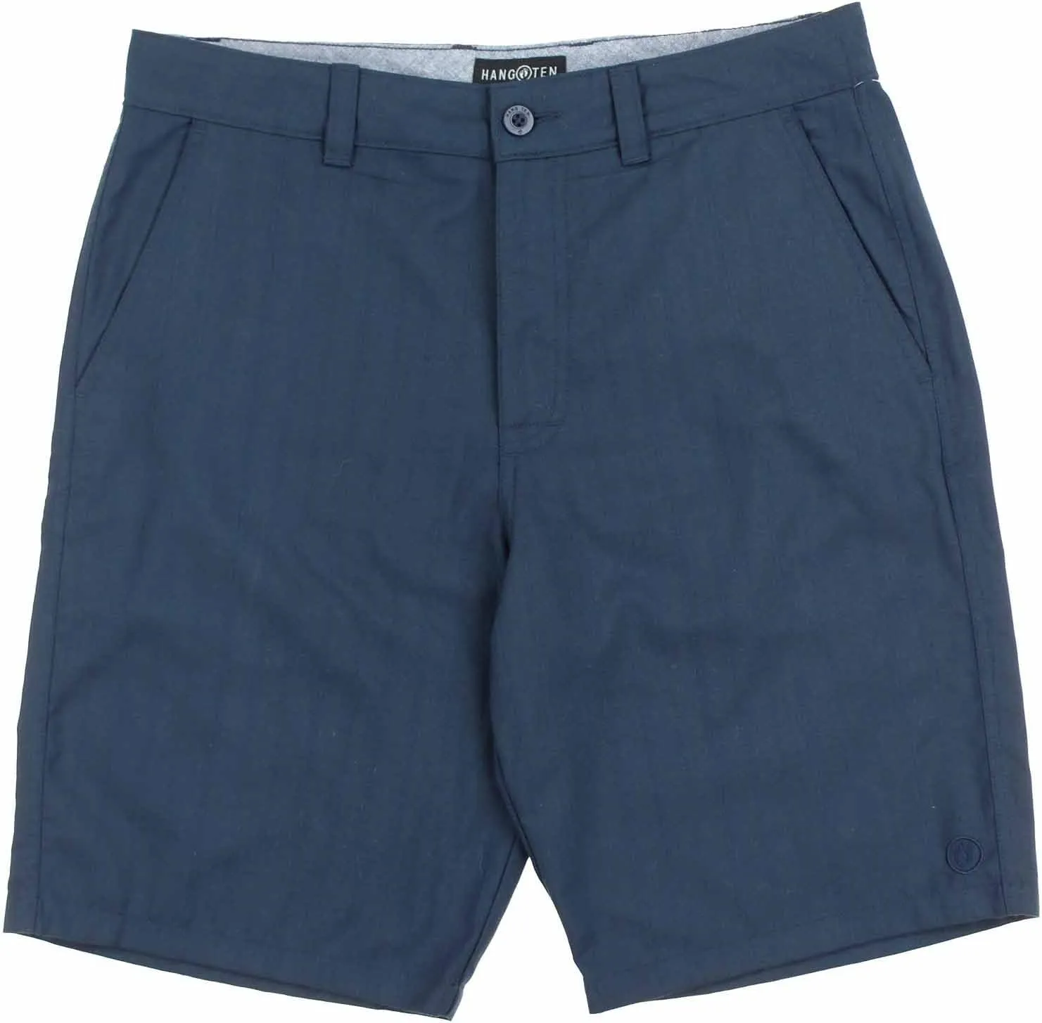 Hang Ten Mens Aspect Flat Front Walking Shorts (32, Navy)