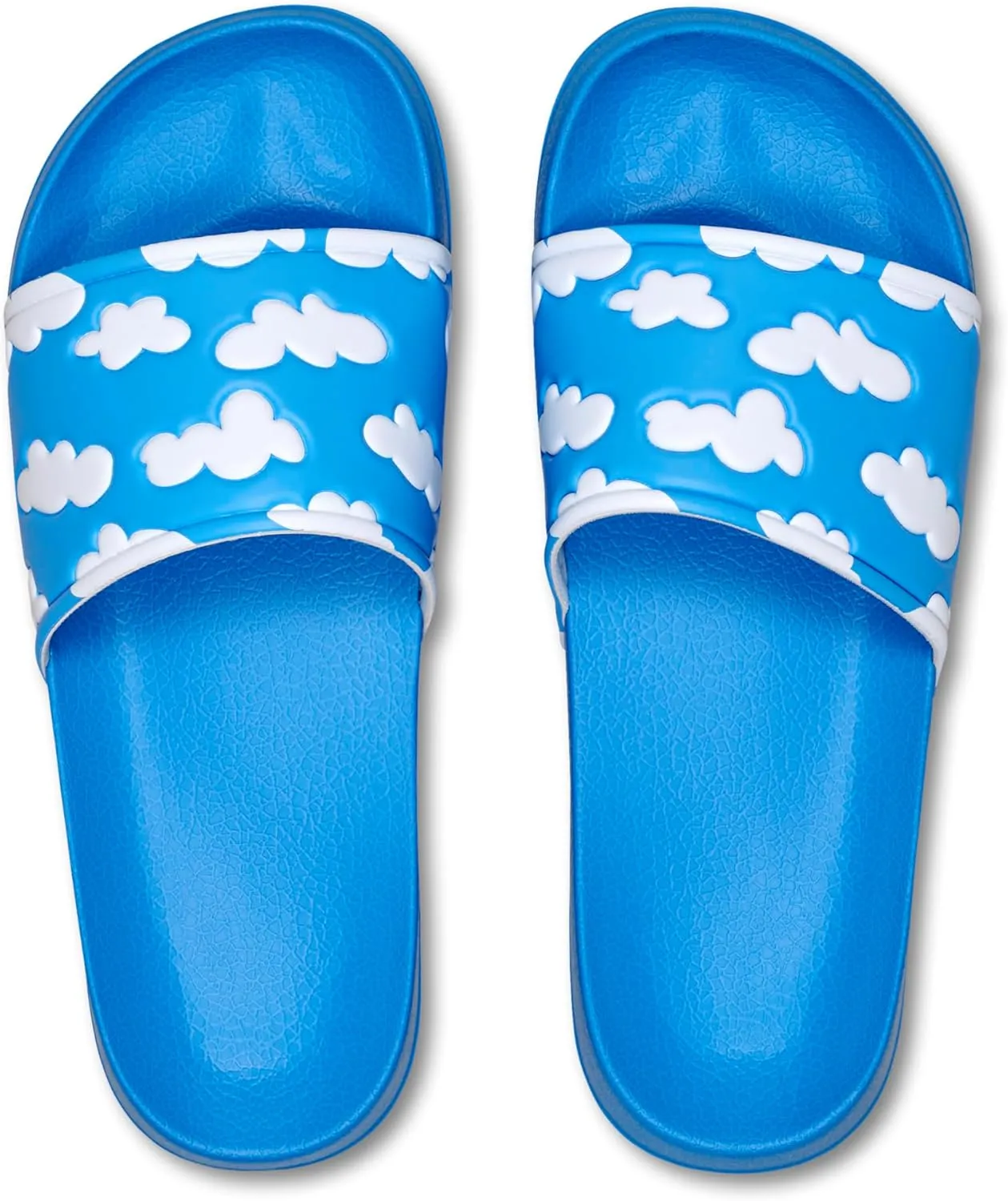 Happy Socks Ultimate Summer Pool and Beach Sandal Slides- Clouds and Banana Style