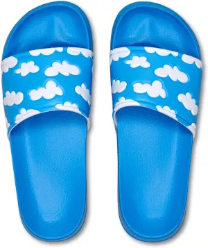 Happy Socks Ultimate Summer Pool and Beach Sandal Slides- Clouds and Banana Style