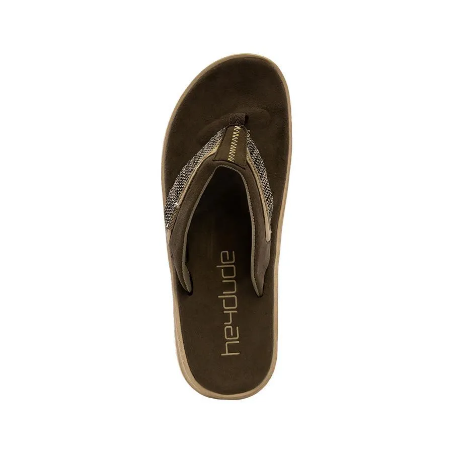 Hey Dude Brown Flinn Sox Mens Sandals 112201515