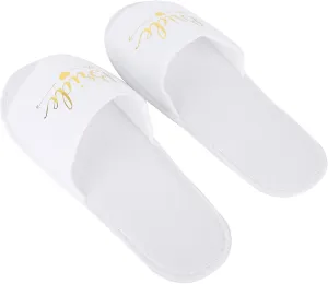 Hotel Slippers Bridesmaids Slippers Bride Slippers Bride Slippers For Wedding Day Bridal Party Slippers For Wedding Day, Comfortable Slippers Beautiful for Party for Wedding(29*23*8cm-bride)