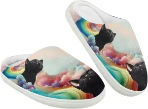 House Slippers for Kids Plush Cotton Slipper Home Indoor Fuzzy Slipper Shoes Warm Non Slip Fleece Plush Slipper Size 9-15