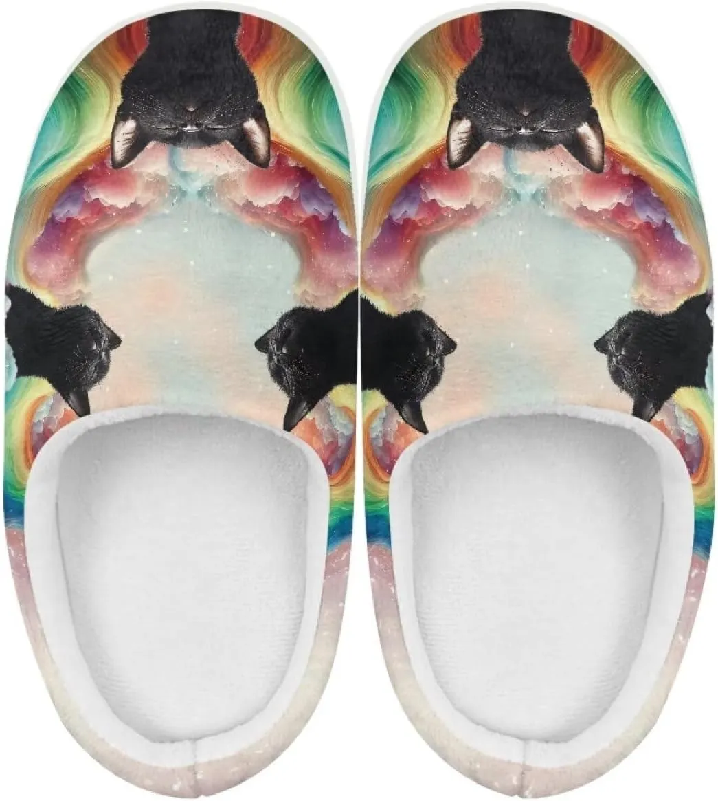 House Slippers for Kids Plush Cotton Slipper Home Indoor Fuzzy Slipper Shoes Warm Non Slip Fleece Plush Slipper Size 9-15