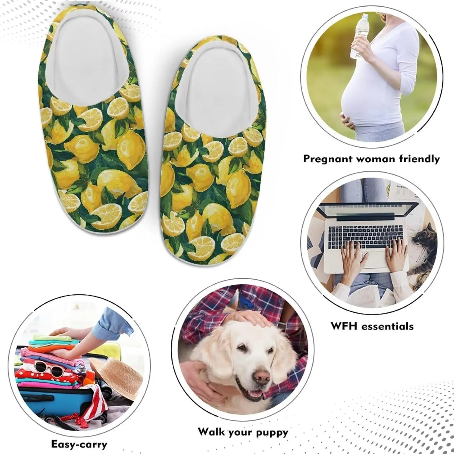 HUGS IDEA Slipper for Women Men Soft Scuff Slippers Anti-Slip Bedroom House Shoes Warm Cozy Plush