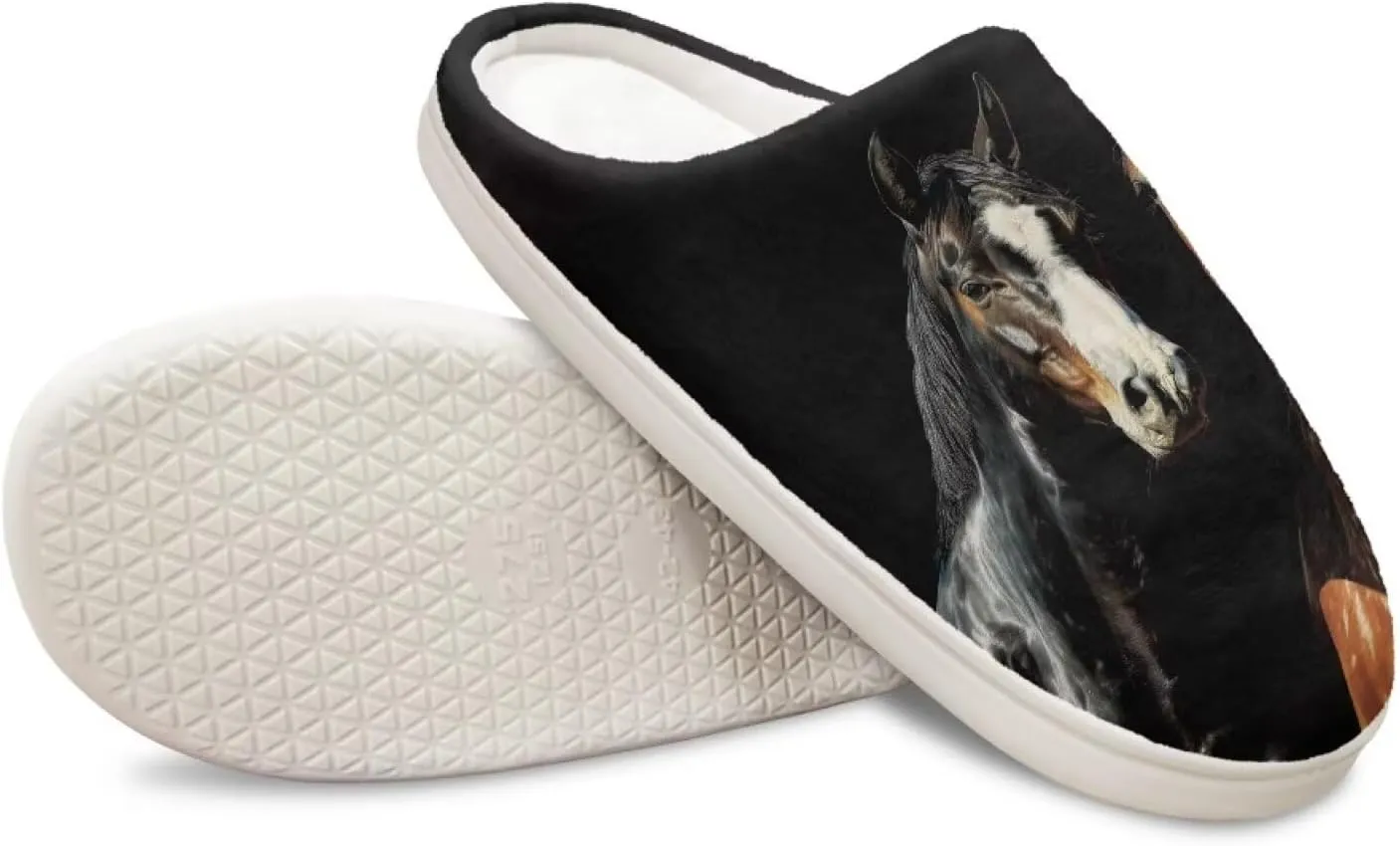 HUGS IDEA Slipper for Women Men Soft Scuff Slippers Anti-Slip Bedroom House Shoes Warm Cozy Plush