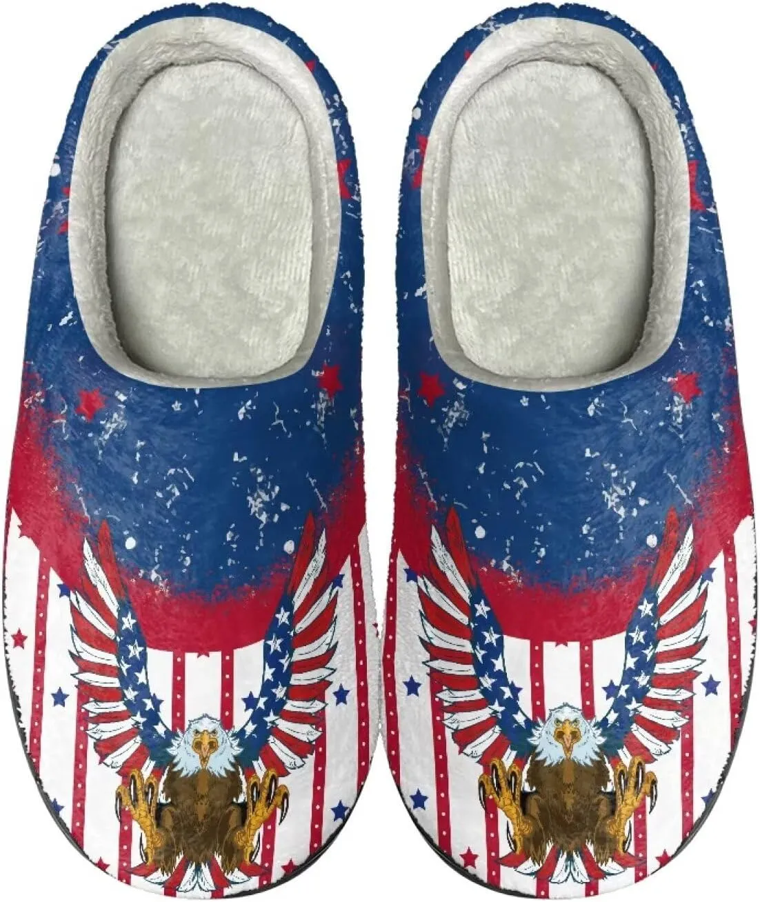 HUIACONG TPR Sole Men Women Indoor/Outdoor Slippers Fuzzy Unisex House Shoes