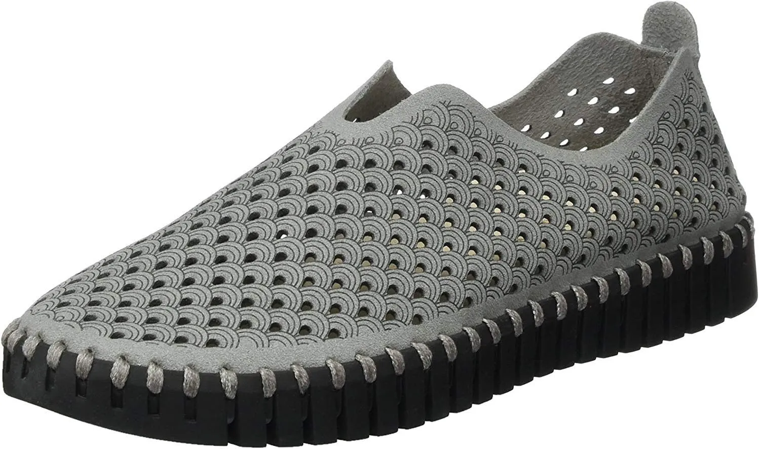 Ilse Jacobsen HORNBÆK Women's Tulip 3575 Flat | Slip-On | Low-Top | Grey | 6 M US