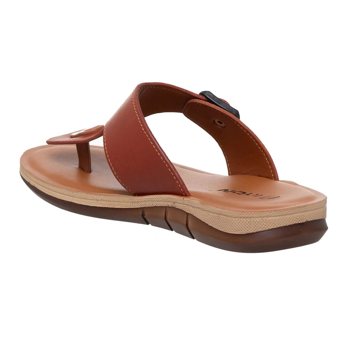 Inblu Men Tan T-Shape Sandal with Buckle Styling (9736_TAN)
