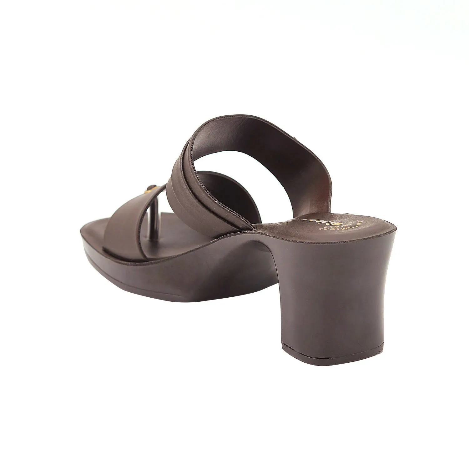 Inblu Women Brown Block Heel Sandal with Buckle Styling (MS19_BROWN)