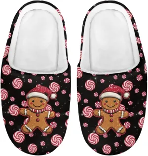 Indoor Home Slippers Kids Toddler Christmas Cozy Slippers Non-Slip Plush Slippers Boys Girls Winter