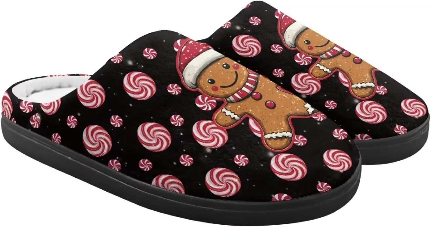 Indoor Home Slippers Kids Toddler Christmas Cozy Slippers Non-Slip Plush Slippers Boys Girls Winter