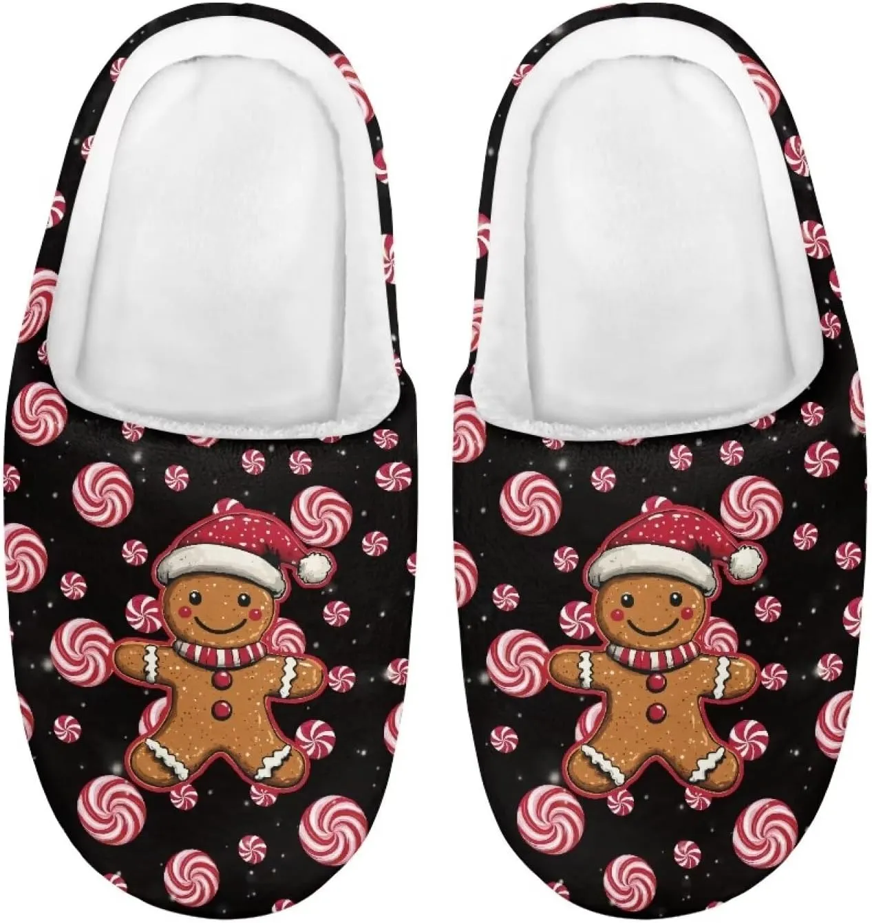 Indoor Home Slippers Kids Toddler Christmas Cozy Slippers Non-Slip Plush Slippers Boys Girls Winter