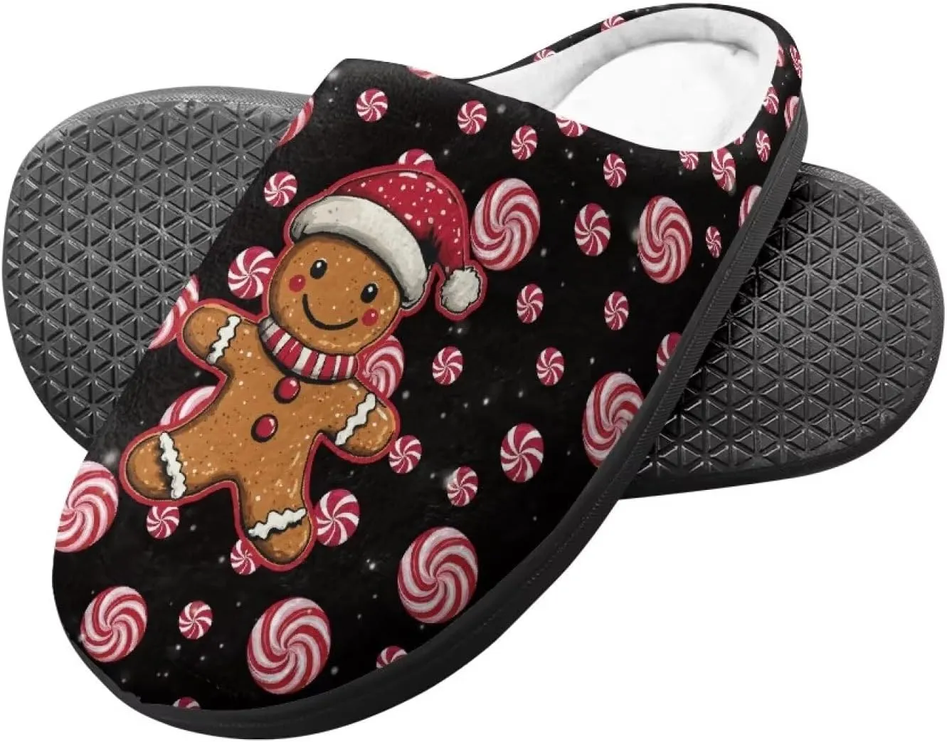 Indoor Home Slippers Kids Toddler Christmas Cozy Slippers Non-Slip Plush Slippers Boys Girls Winter