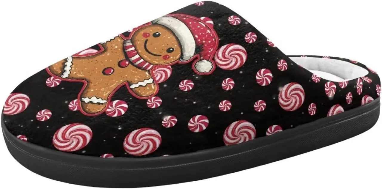 Indoor Home Slippers Kids Toddler Christmas Cozy Slippers Non-Slip Plush Slippers Boys Girls Winter