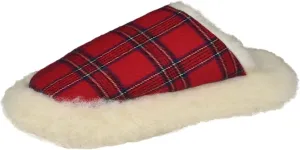 Irish Flannel Slippers, Tartan Fluffy Wool Winter House Shoes, Made in Ireland
