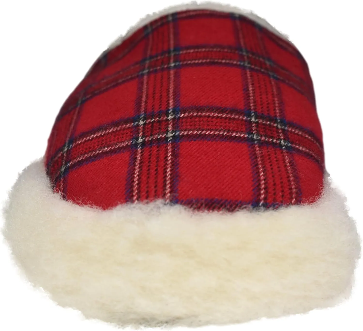 Irish Flannel Slippers, Tartan Fluffy Wool Winter House Shoes, Made in Ireland