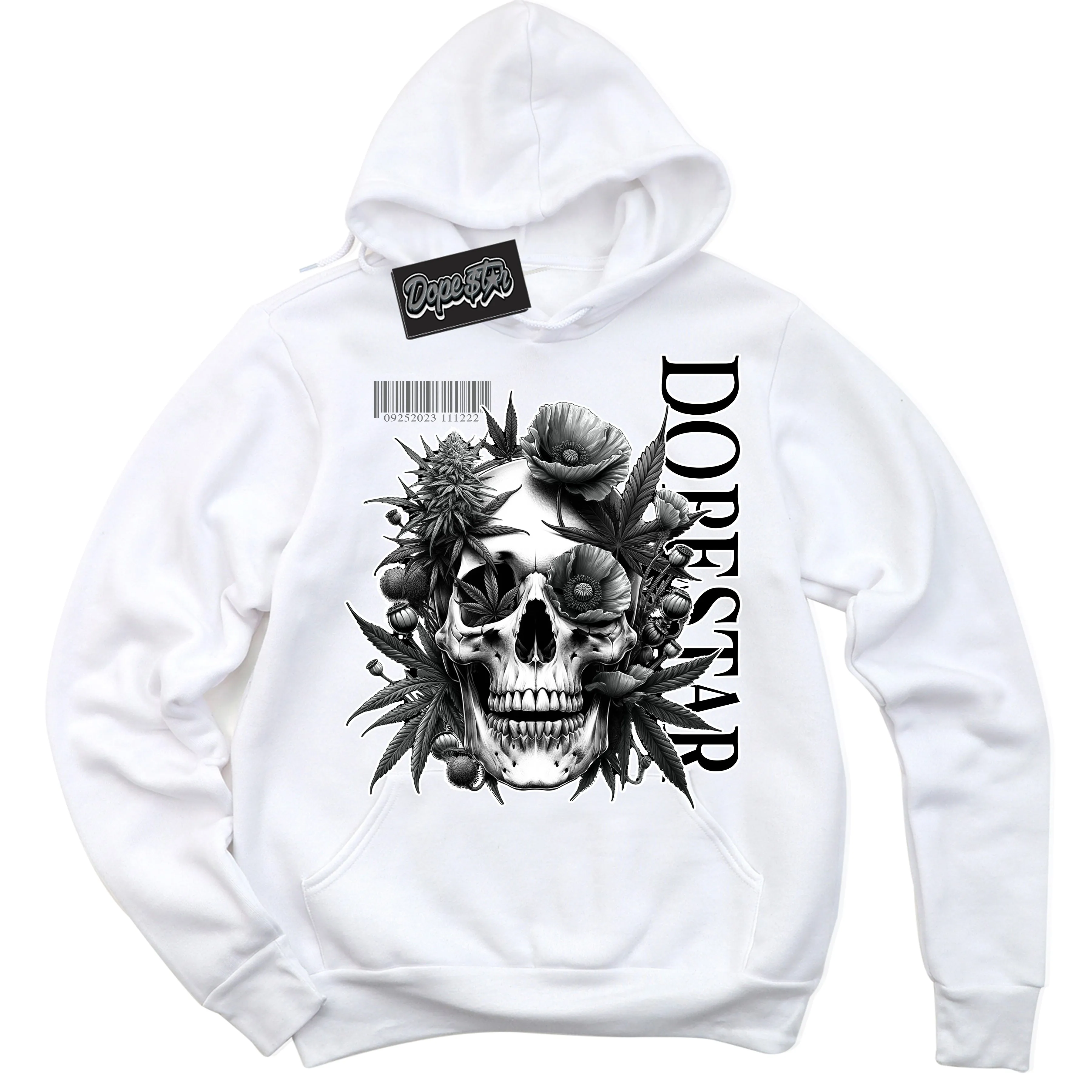 Iron Grey 1s Sneaker Hoodie Skull Poppies Graphic