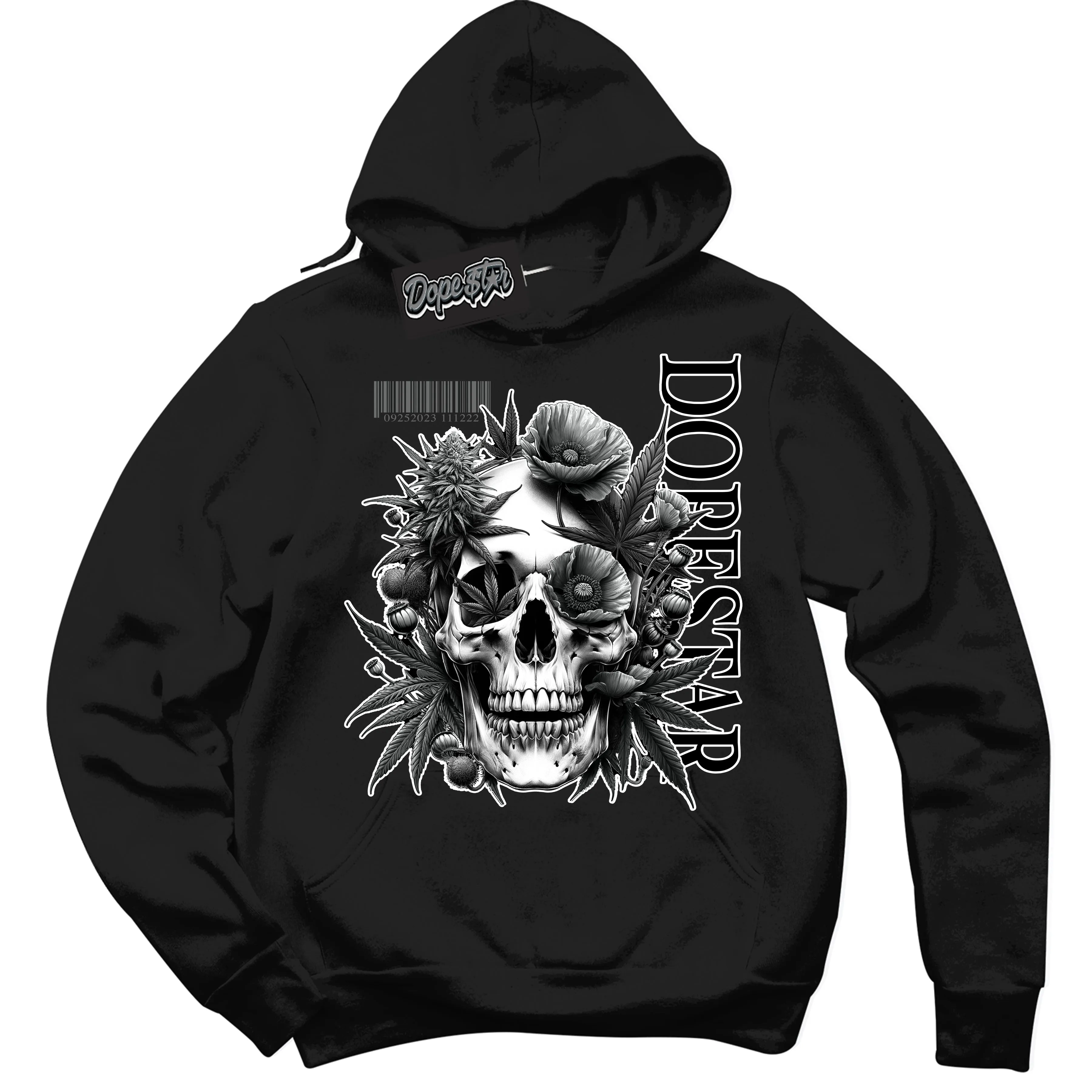 Iron Grey 1s Sneaker Hoodie Skull Poppies Graphic