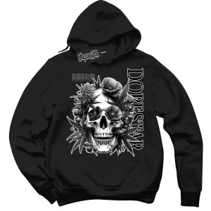 Iron Grey 1s Sneaker Hoodie Skull Poppies Graphic