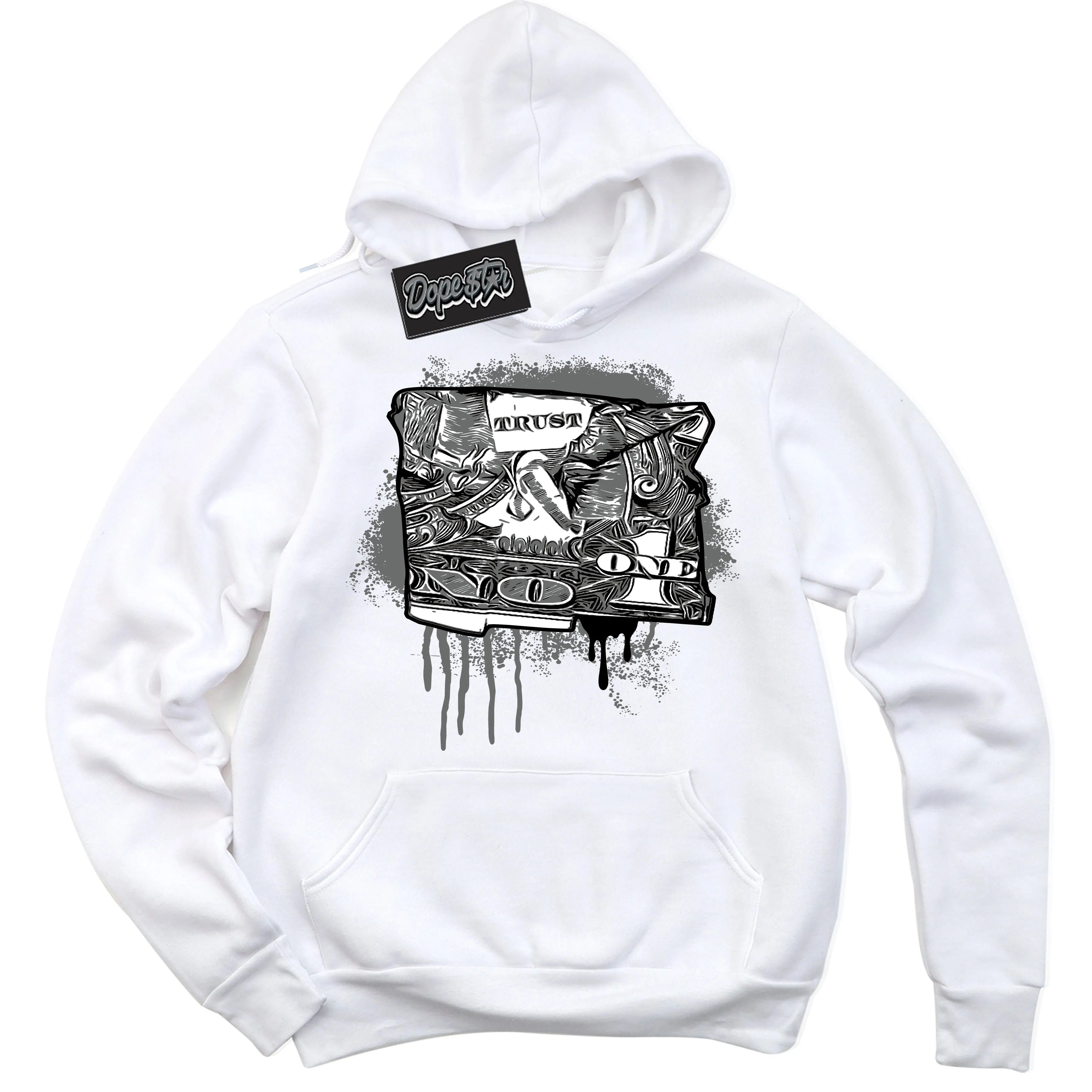 Iron Grey 1s Sneaker Hoodie Trust No One Dollar Graphic