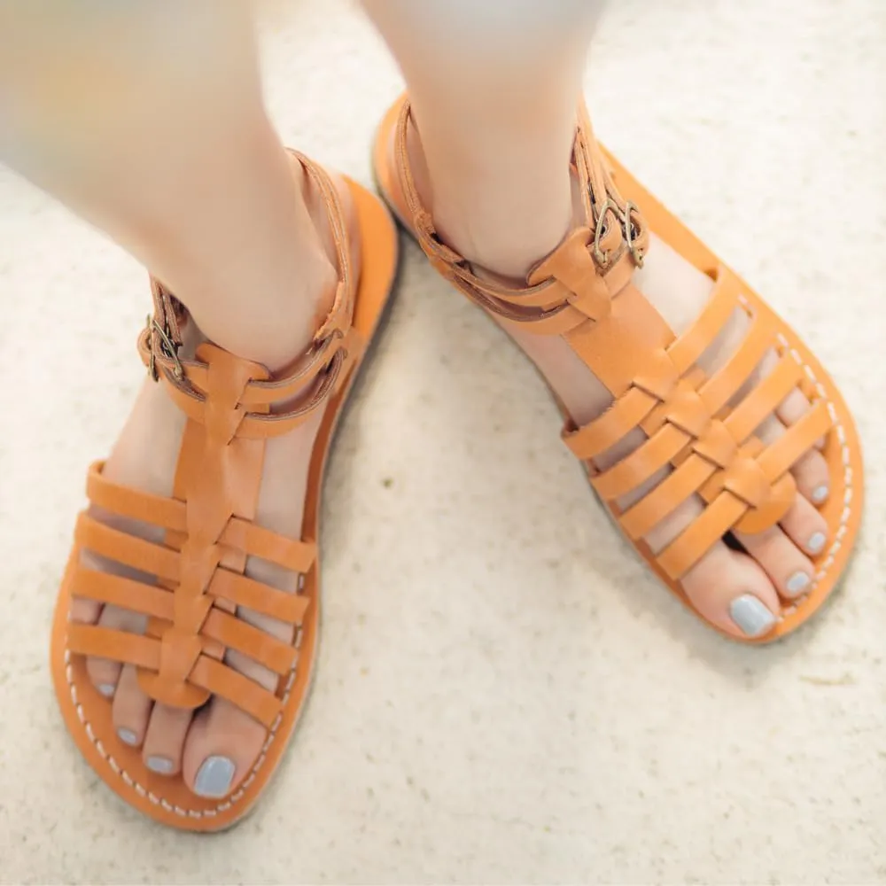 Jerusalem Sandals Leah - Leather Gladiator Sandal - Womens Sandals