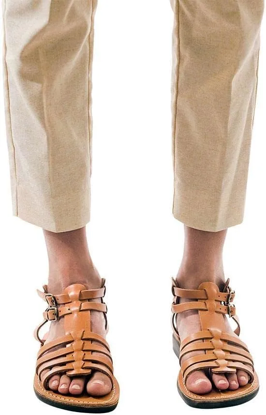 Jerusalem Sandals Leah - Leather Gladiator Sandal - Womens Sandals