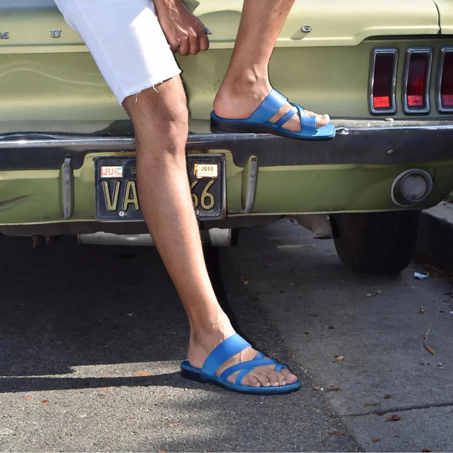 Jerusalem Sandals The Good Shepherd - Leather Toe Loop Slide - Men Sandals