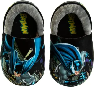 Josmo Boy's Batman Slipper Dark Knight Superhero Lightweight Comfort Soft Aline Plush House Shoes