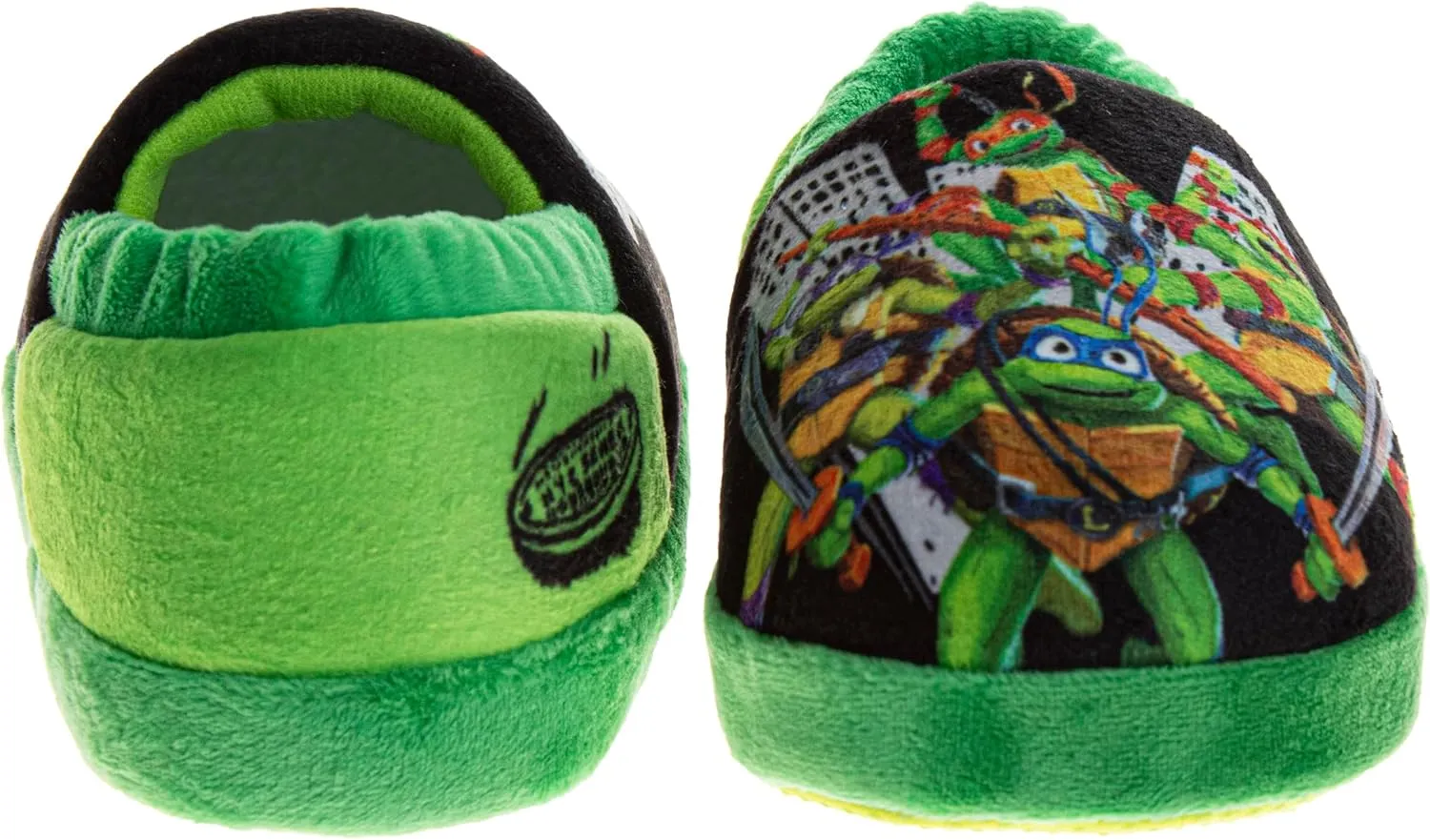 Josmo Kids Boys TMNT Slippers Warm Soft Lightweight - Teenage Mutant Ninja Turtles Leonardo Donatello Raphael Michelangelo House Shoes (Dual Sizing Toddler - Little Kids - Big Kids)