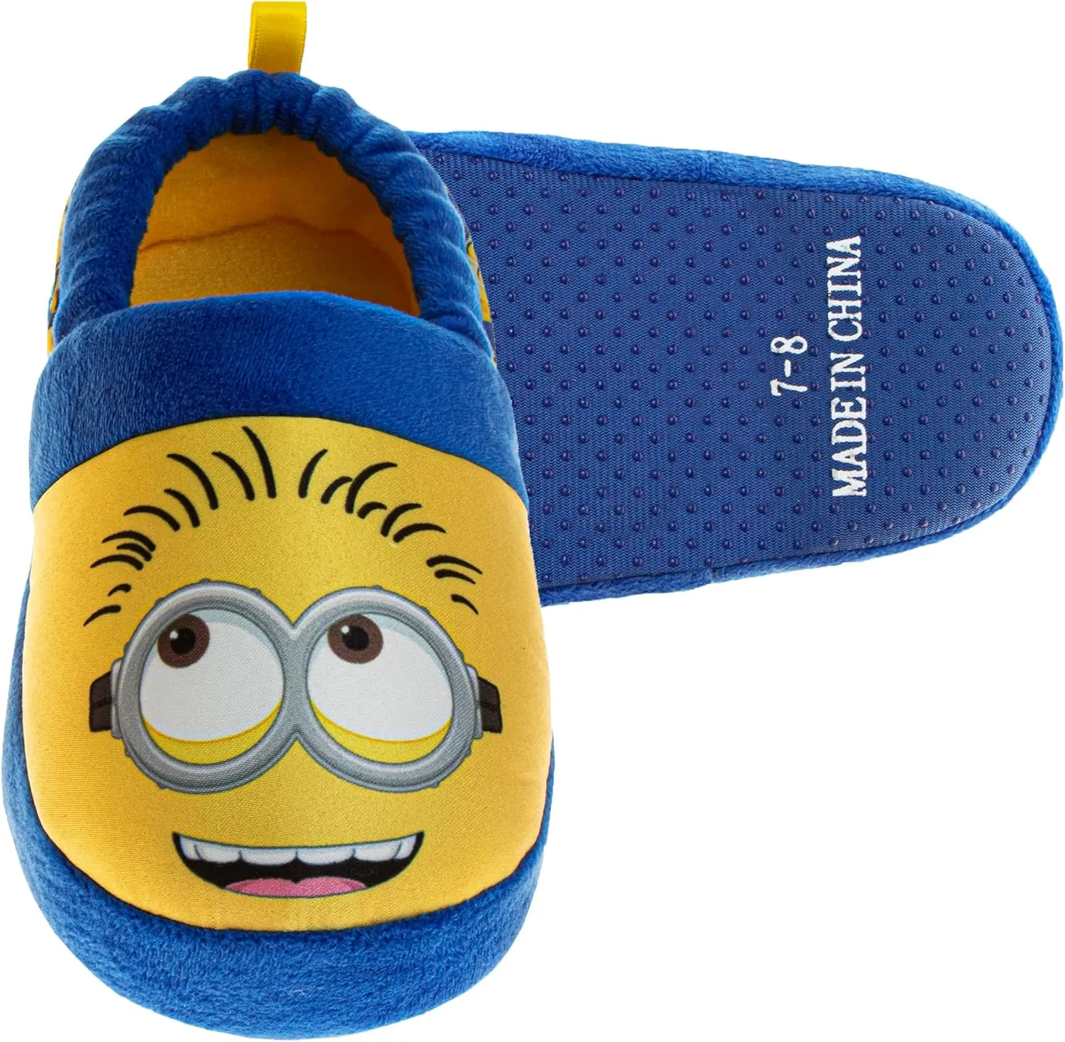Josmo Minions Slippers for Girls and Boys - Despicable Me Indoor Comfy House Shoes Plush Fuzzy Minion Slipper (sizes: 5-10 Toddlers / 11-1 Little Kid / 2-5 Big Kids)