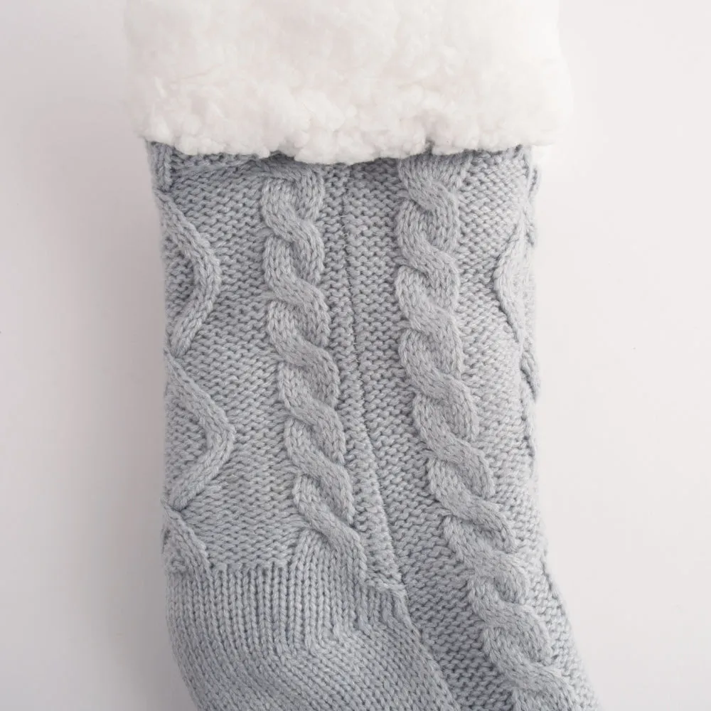 Kaiser Slipper Socks - DUCK EGG CABLE