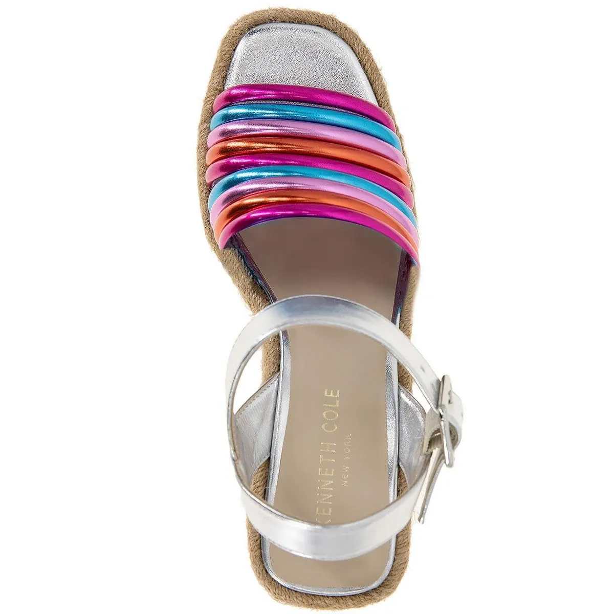 Kenneth Cole Women's Women's Shelby Wedge Sandal, Light Gold, 7