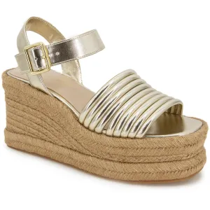 Kenneth Cole Women's Women's Shelby Wedge Sandal, Light Gold, 7