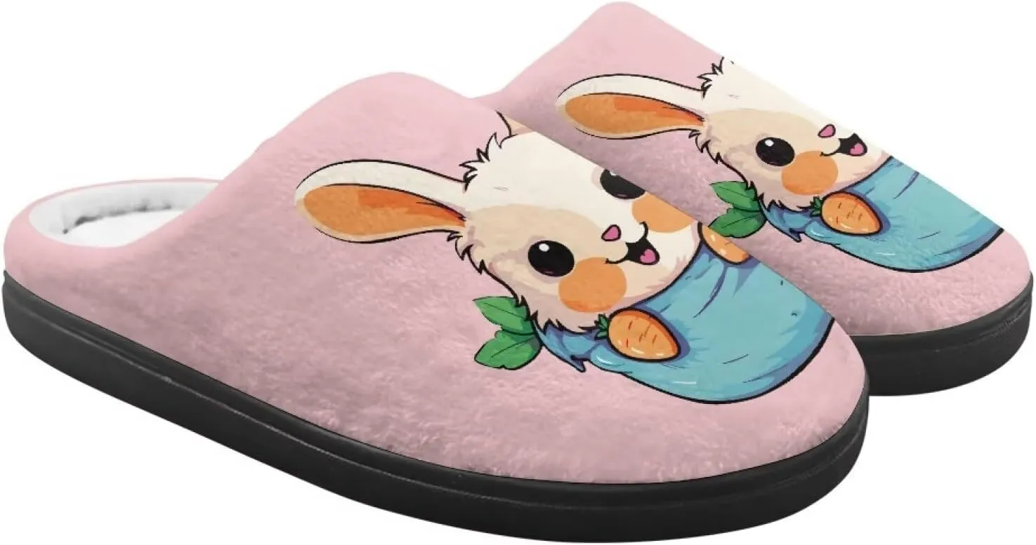 Kid Animal Plush Slipper Floral Fluffy Non-Slip Bedroom Winter Slipper Cozy Outdoor Home Cotton Slipper for Kid