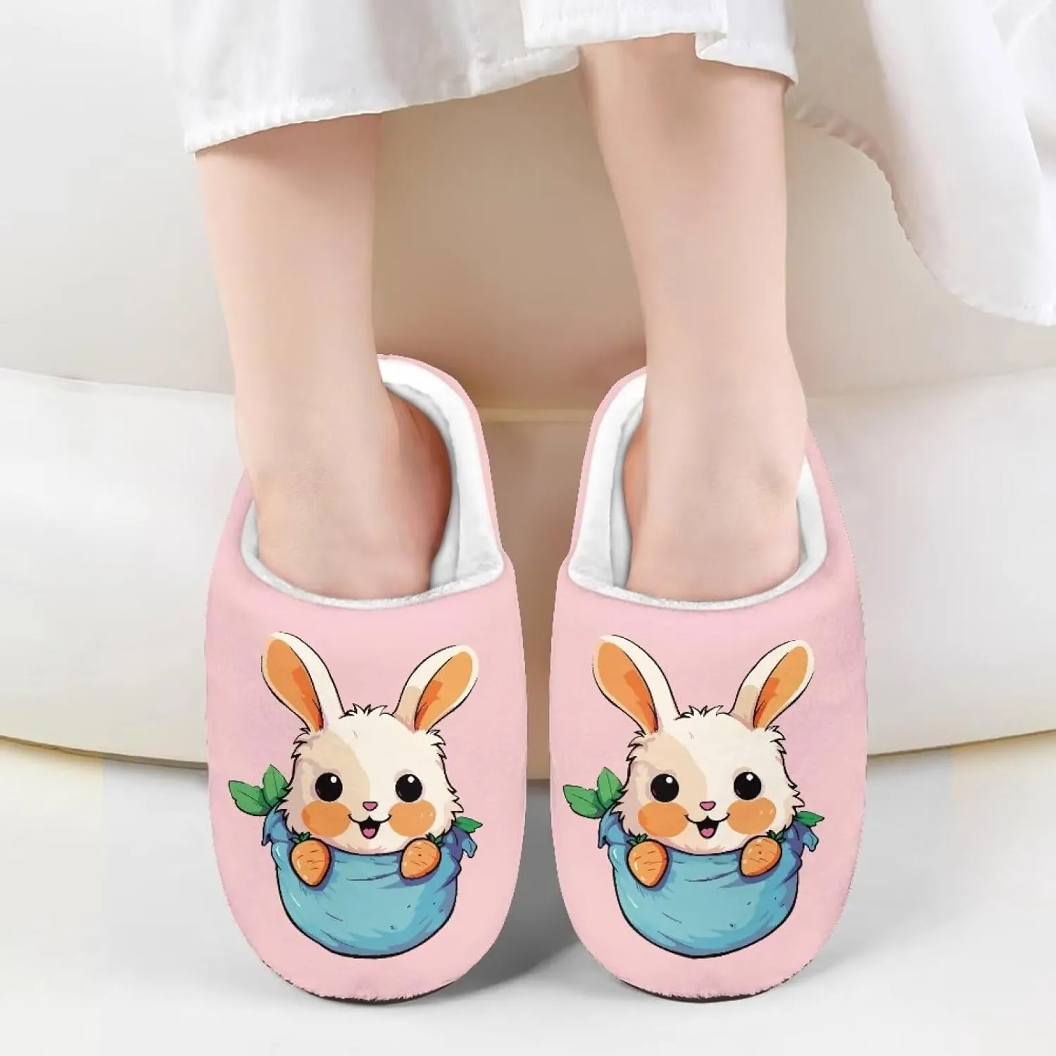 Kid Animal Plush Slipper Floral Fluffy Non-Slip Bedroom Winter Slipper Cozy Outdoor Home Cotton Slipper for Kid