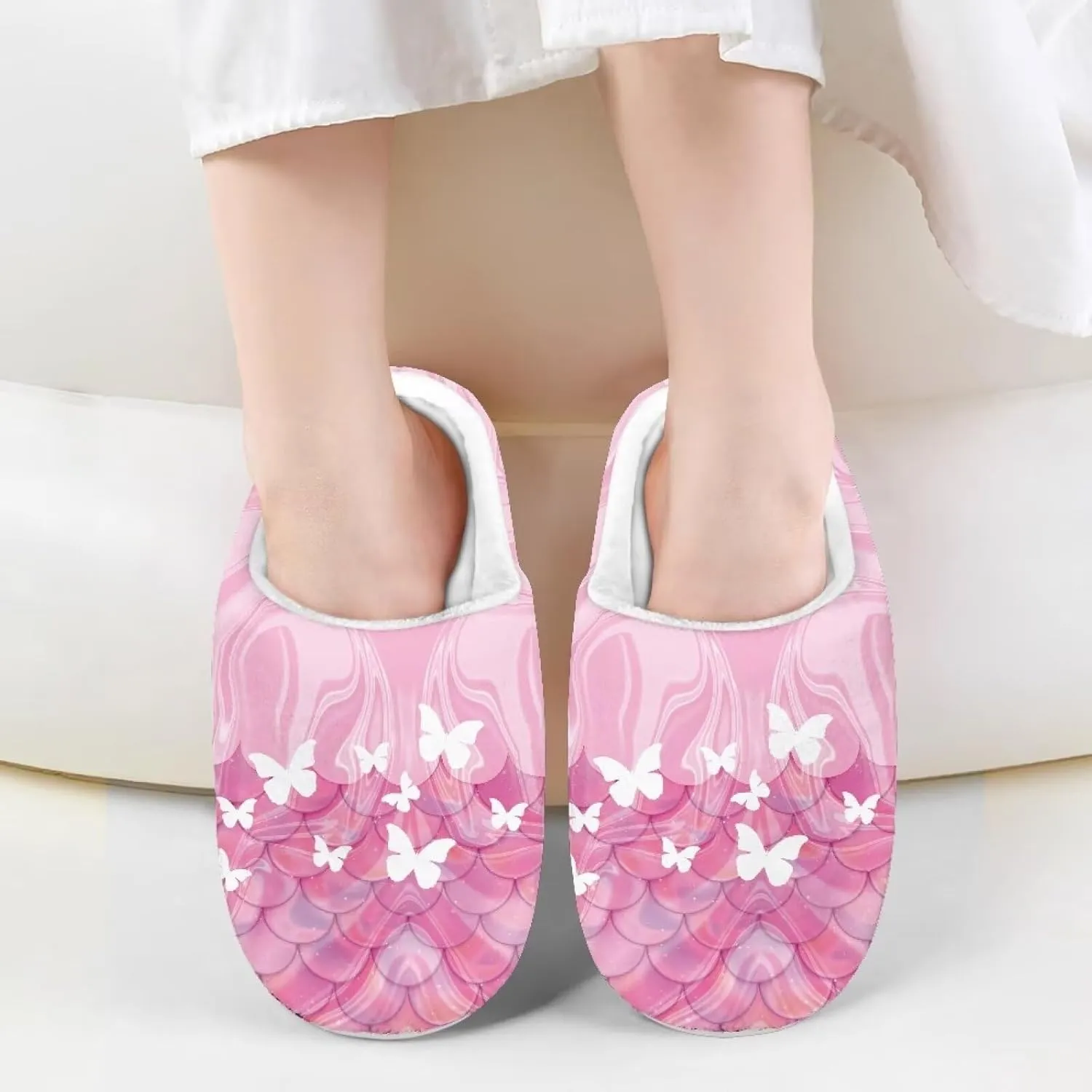 Kids Animal Cotton Slippers Slip-On Fuzzy Home Slippers Cozy Anti-Skid Plush Breathable Outdoor Slipper for Kids
