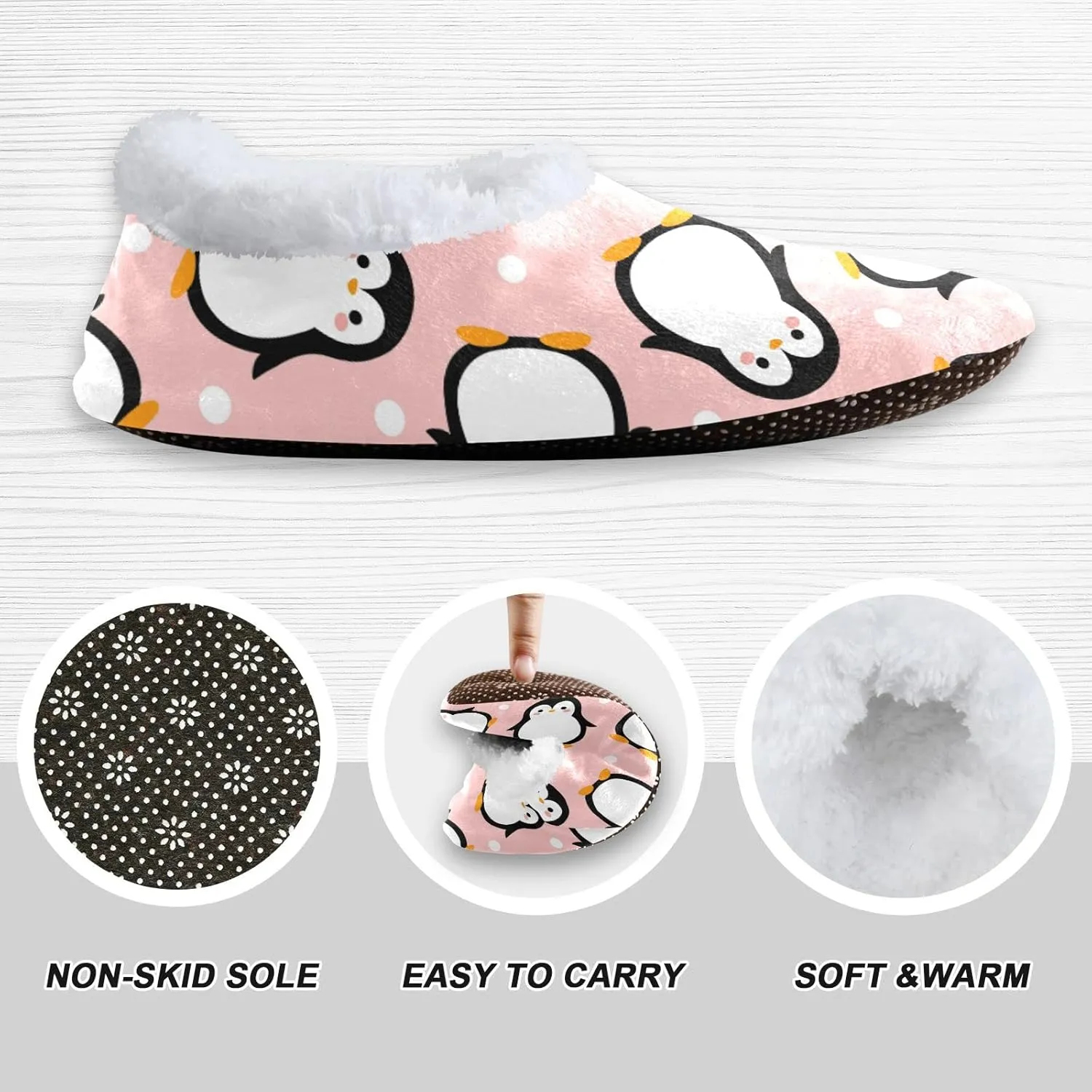 Kids Boys Girls Slippers Soft Memory Foam Indoor Toddler House Slipper Non Slip Spa Travel Household Shoes for Winter Home Bedroom Christmas Halloween Cow Car Duck Leopard..