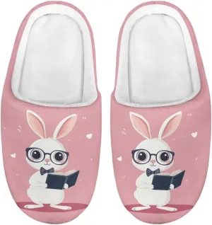 Kids Cute Slippers for Boy Girls Soft Fluffy Plush Slippers Animal Print House Shoes Non Slip Warm Slippers US 9-15